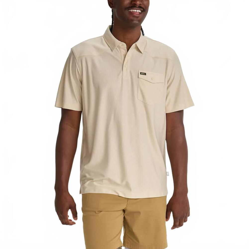 NEW HOWLER BROTHERS ranchero tech polo shirt in sand